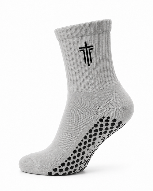 Grip Crew Socks - Gray