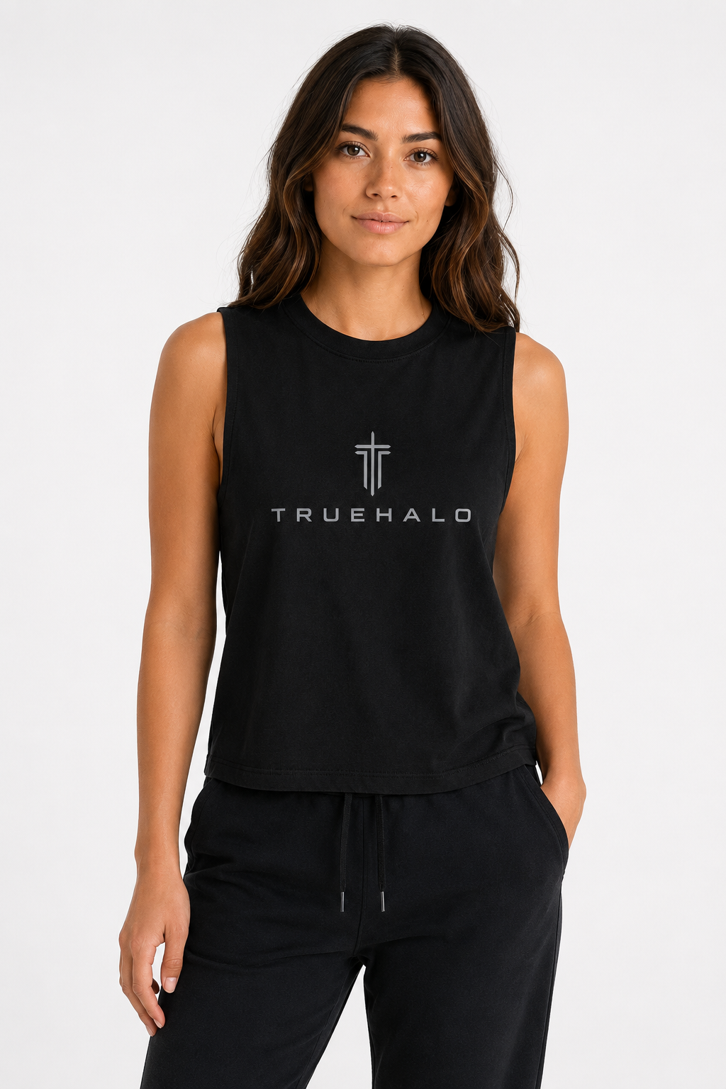 TRUEHALO Women’s Muscle Tank - Black