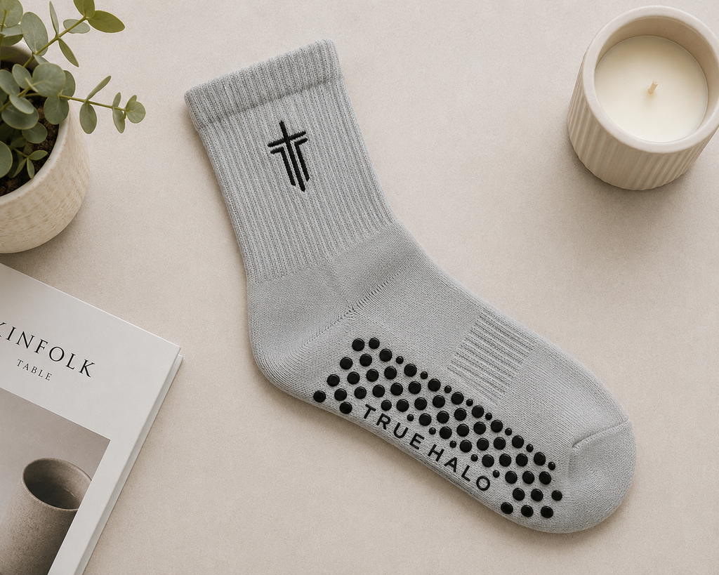 Grip Crew Socks - Gray
