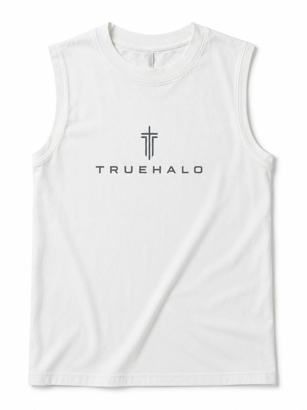 TRUEHALO Women’s Muscle Tank - White