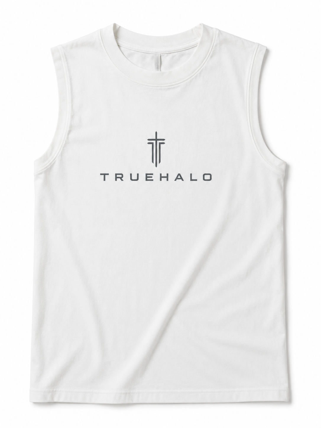 TRUEHALO Women’s Muscle Tank - White
